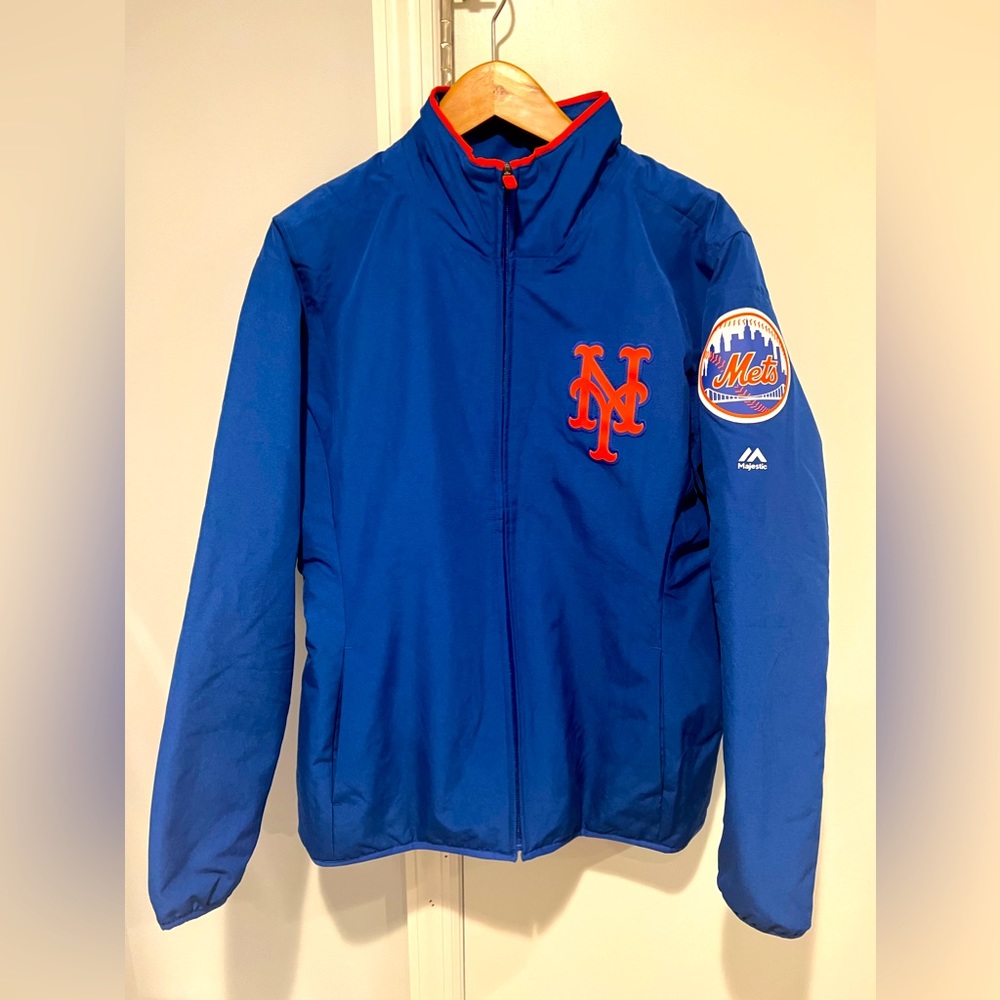 Men's Majestic Royal NY Mets Jacket Size L